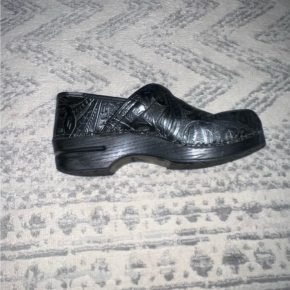 Dansko Professional Black Tooled Clogs View 3